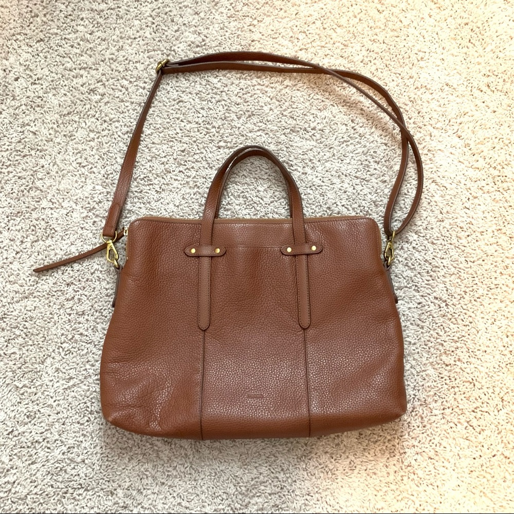 Brown Leather fossil bag